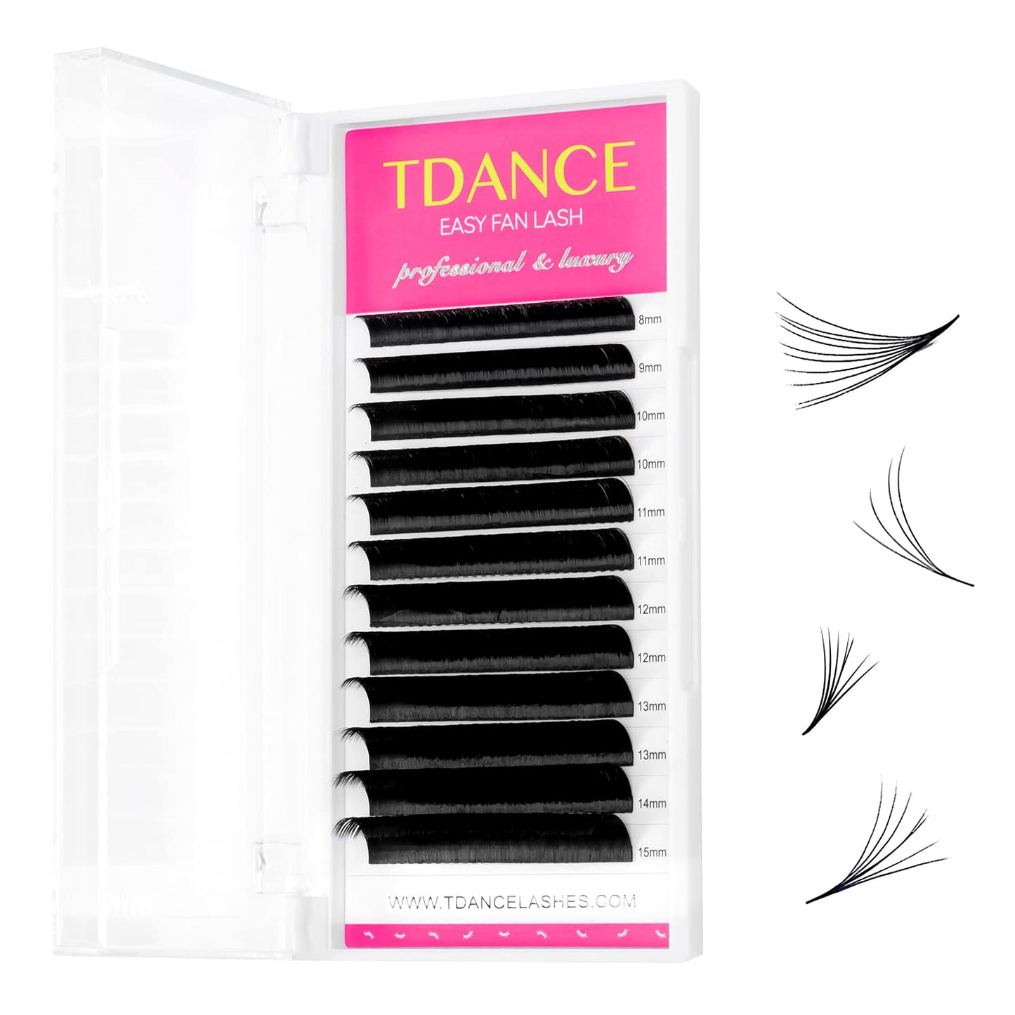 Tdance Eyelash Extension Supplies Rapid Blooming Volume Eyelash Extensions Thickness 0.12 Dd Curl Mix 8-15Mm Easy Fan Volume Las