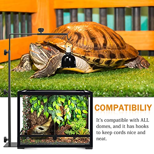 Reptile Domes Stand, Adjustable 17-37 Inch Heat Lamp Stand Fixture for Terrarium, Metal Basking Lamp Holder, Suitable for All Reptile Domes Lamp,XL Size