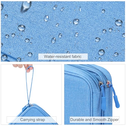 FYY Electronic Organizer, Travel Tech Pouch Bag, Extra Large, Cyan - color: Cyan, size: 10.8 x 8 x 3.15 inches