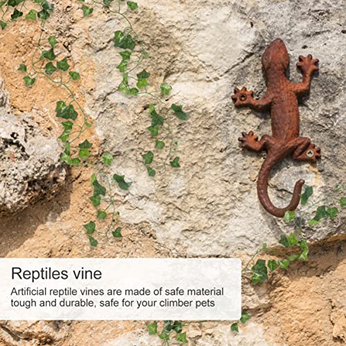 PRETYZOOM 8pcs Bendable Reptile Vines for PET Habitat Decor Artificial Climbing Plants Simulation Suction Cups for Terrariums and Tank Accessories