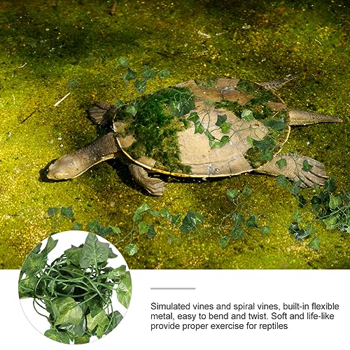 PRETYZOOM 8pcs Bendable Reptile Vines for PET Habitat Decor Artificial Climbing Plants Simulation Suction Cups for Terrariums and Tank Accessories