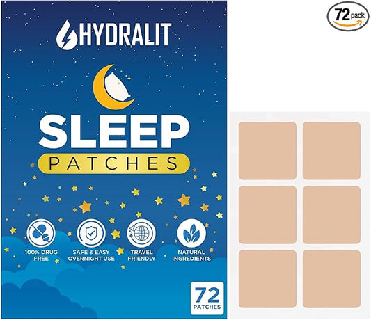 Sleep Patches for Adults Extra Strength Sleeping Aid Patch Melatonin Restful Nights Time-Released Formula Skin Jet Lag Travel Friendly Last All Night Men and Women Better Morning 72 Pack