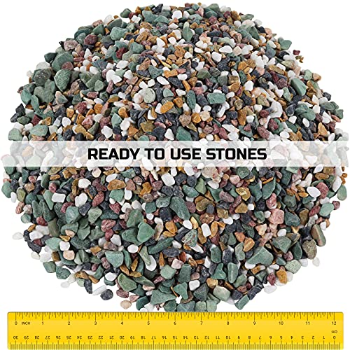 2LBS Horticultural Succulent Rocks Bonsai Mix Succulent Potting Mix Lava Rocks Cactus Soil Potting Mix Amendment - color: Mix Pebbles