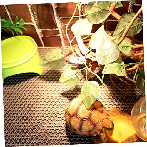 balacoo 1set Reptile Terrarium Liner Bedding Safe Reptile Cage Carpet for Lizard Tortoise Snake Breathable Washable Non-Adhesive Substrate Mat for Clean Habitat Grey - color: Light Grey