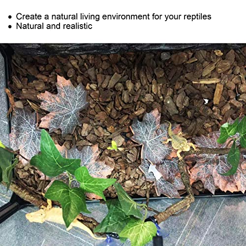 Reptile Corner Branch,Climbing Terrarium Plant Decoration Terrarium Plant Ornament with Suction Cup for Snake Lizard Bearded Dragons Gecko Climbing
