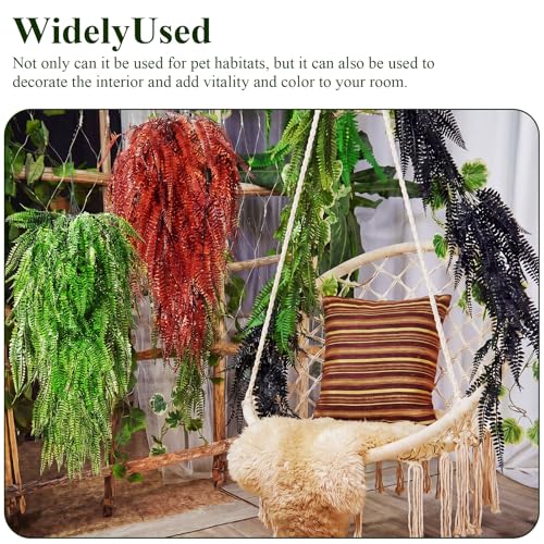 Suncalla Reptile Plants Terrarium Hanging Plants Vines Boston Climbing Terrarium Plant with Suction Cup for Bearded Dragons Lizards Crested Gecko Snake Crab Tank(Vivid Series,3 Colors) - style: Vivid Series