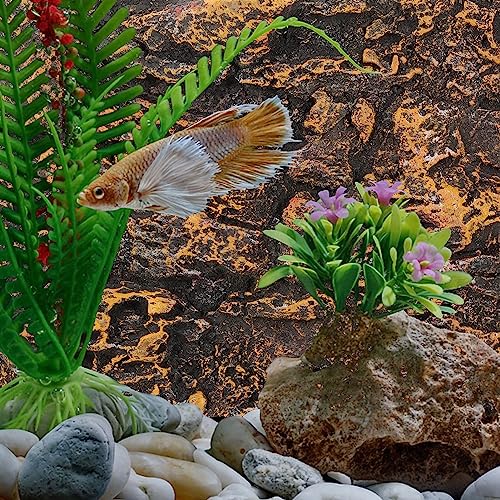POPETPOP Background Rock Aquarium Background for Tank 3D Terrarium Background Reptile Enclosure Background Reptile Tank Background Boards Fish Tank Decorations Terrarium Wallpaper