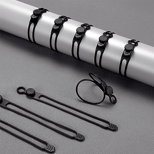 Nuanchu 40 Pcs Silicone Cable Ties, 7.1 Inch, Black - color: Black, size: 7.1 Inch