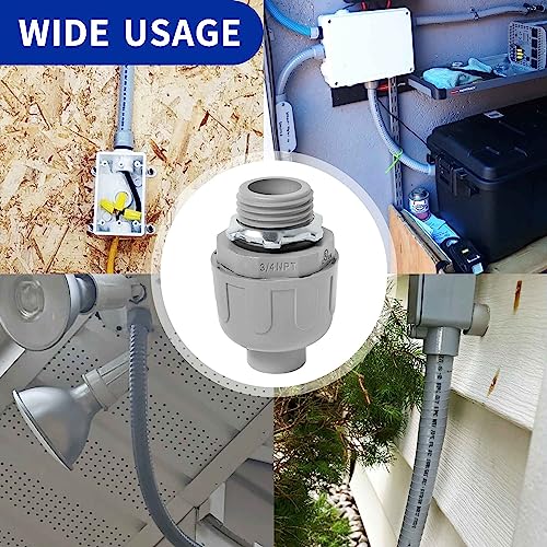 (3/4" Conduit Coupling 20 Pack) Yariwiz 3/4 Plastic Liquid Tight Conduit Coupling - style: 3/4" Straight-20 Pack