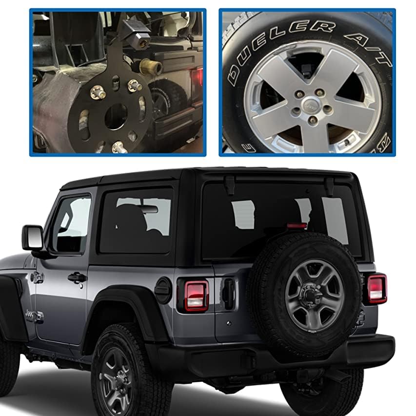 EWAY Classic 1.0 Backup Camera for Jeep Wrangler Spare Tire Mount 2007-2018, Rear View Reverse Aftermarket Camera for JK JKU Rubicon Sahara Sport Unlimited Removable Guidelines w/OEM Monitor Adapter