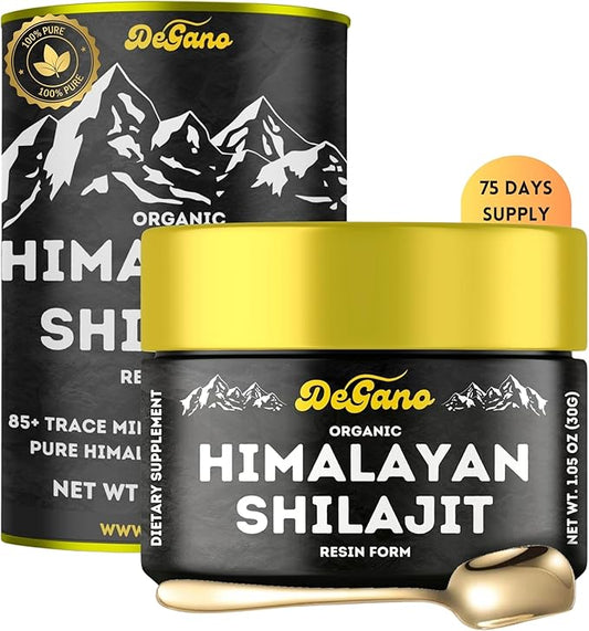 Himalayan Shilajit Resin - Highest Potency, Better Taste - Shilajit Pure Himalayan Organic Shilajit for Men & Women, 75 Servings, 85+ Trace Minerals, 75%+ Fulvic Acid, Glass Jar, Measuring Spoon, Box