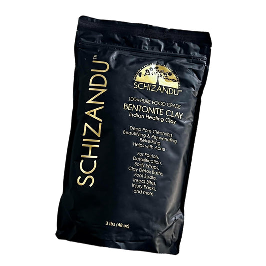 Schizandu Organics Bentonite Indian Aztec Healing Clay, Vegan 100% Pure | 3 Lbs |Supports Beauty Masks, Hair Masks, Acne Treatme