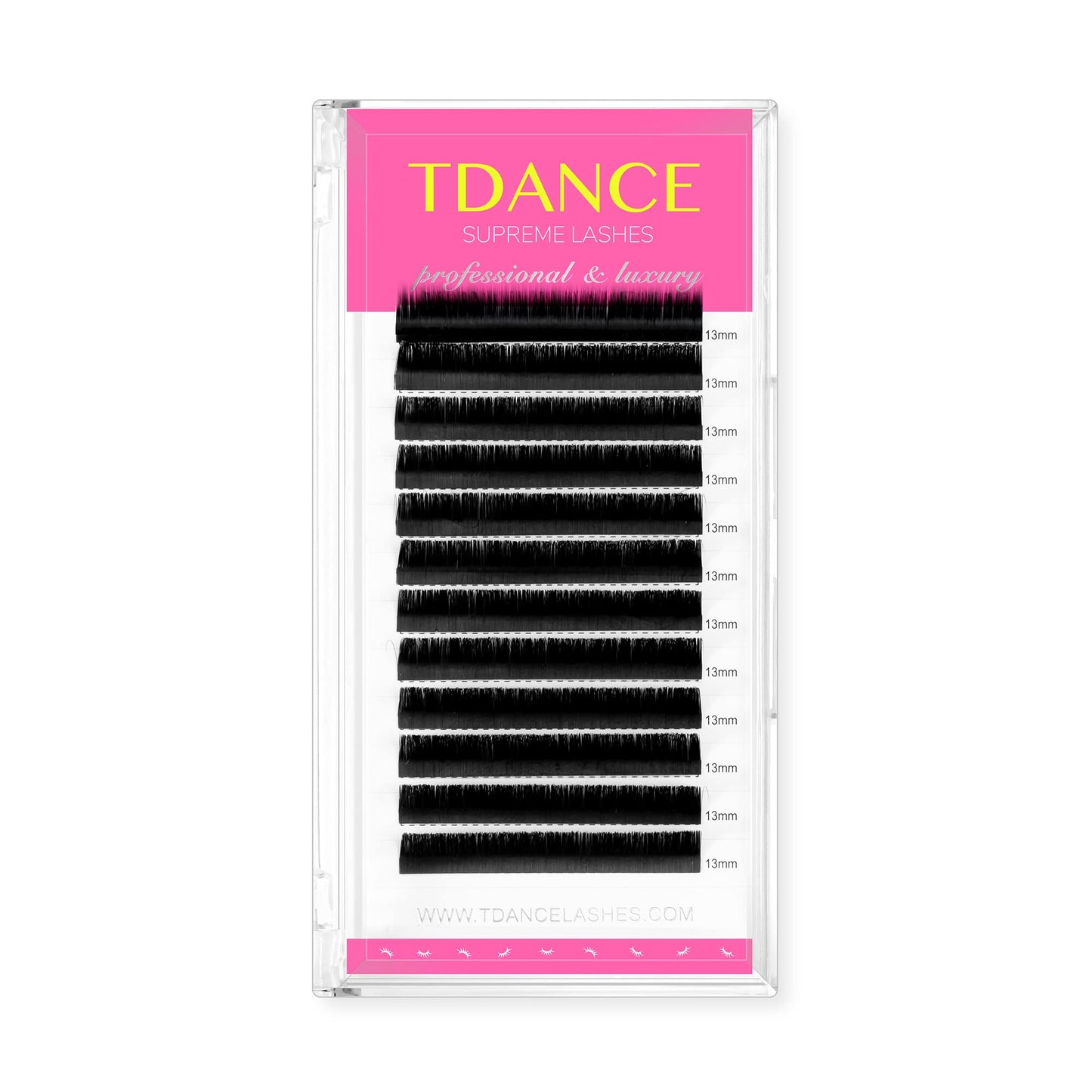 Tdance Premium C Curl 12Mm Semi Permanent Individual Eyelash Extensions 0.18Mm Thickness False Mink Silk Classic Lashes Extensio