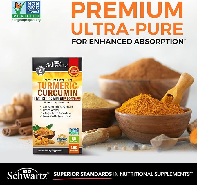 40 Billion CFU Daily Probiotic Supplement (2 Month Supply) Plus Turmeric Curcumin with Black Pepper Extract 1500mg Complex (2 Month Supply)