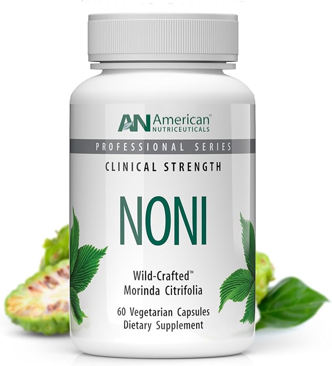 American Nutriceuticals – Noni – 60 Capsules – Powerful Adaptogen for Balanced Energy – 100% Whole Fruit Powder