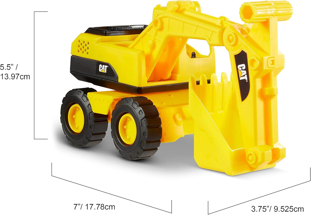 Cat Construction 7" Dump Truck, Loader & Excavator Toys Combo Pack for Kids 3+