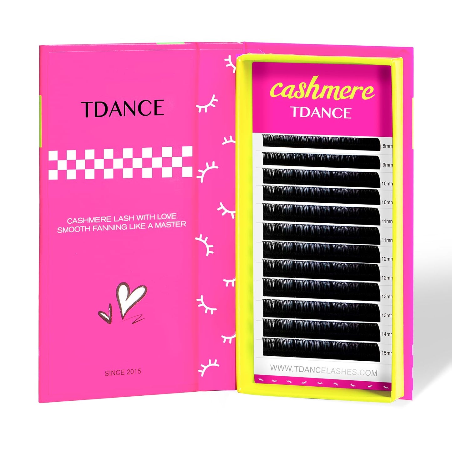 Tdance Cashmere Lash Extensions Volume Eyelash Extensions 0.05Mm Thickness Cc Curl 8-15Mm Super Soft Classic Lash Extensions For
