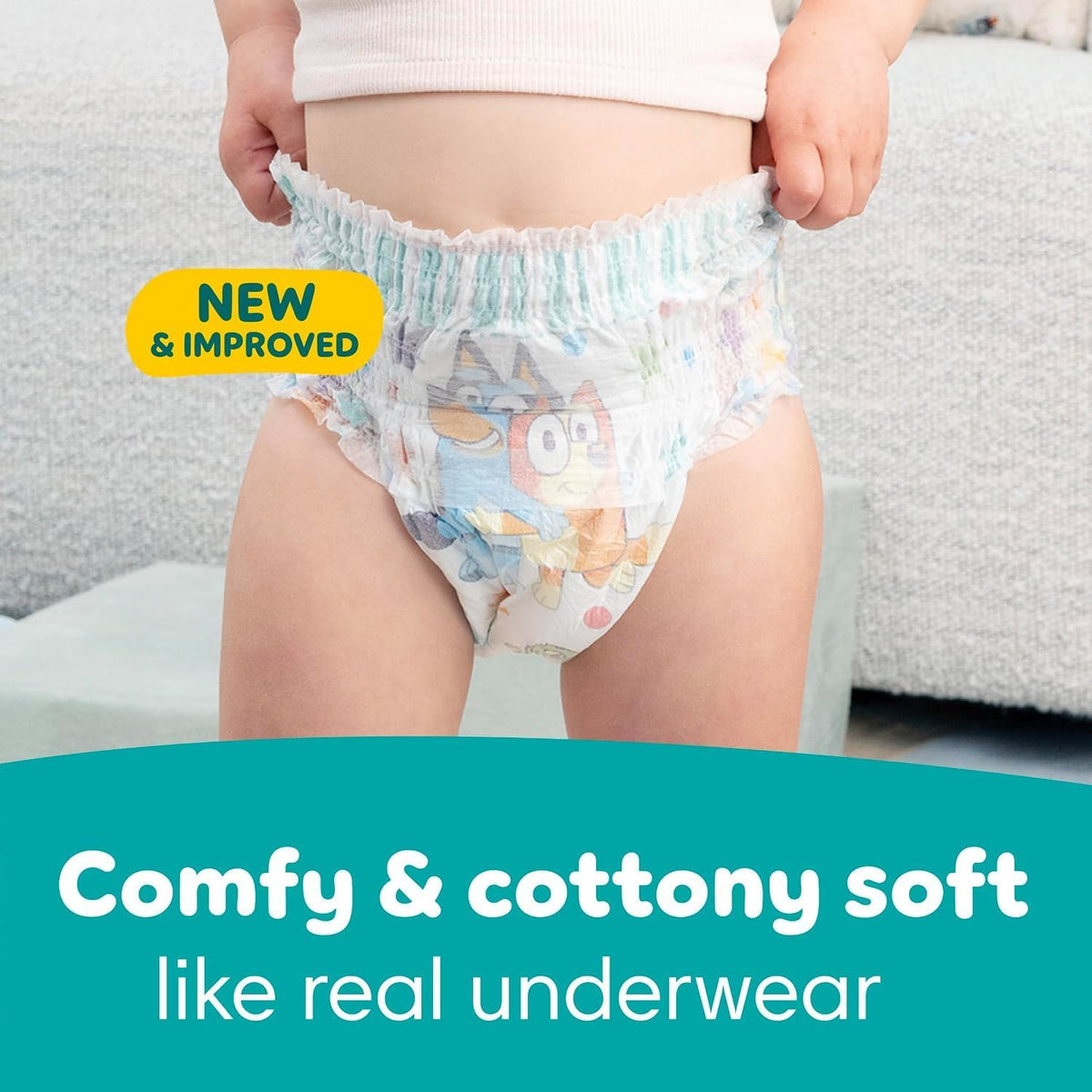 Pampers Training Pants - Easy Ups Boys & Girls Bluey - Size 5T-6T, 84 Count, Children's Potty Underwear (Packaging May Vary)