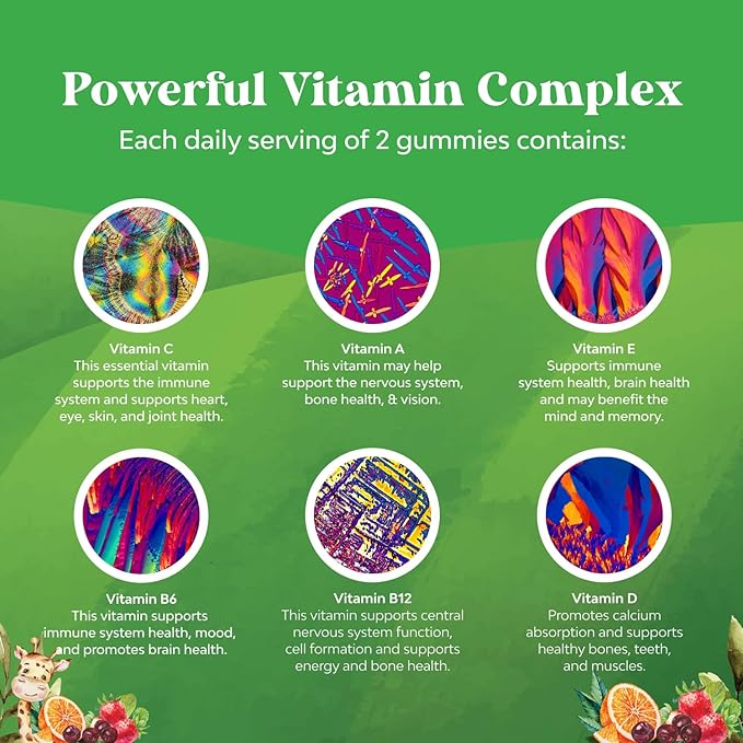 Bundle of Delicious Daily Kids Multivitamin Gummies - Multivitamin for Kids Immunity Support Gummies and Relaxing Calm Magnesium Gummies for Kids for Nerve Bone and Muscle Health Calm Gummies
