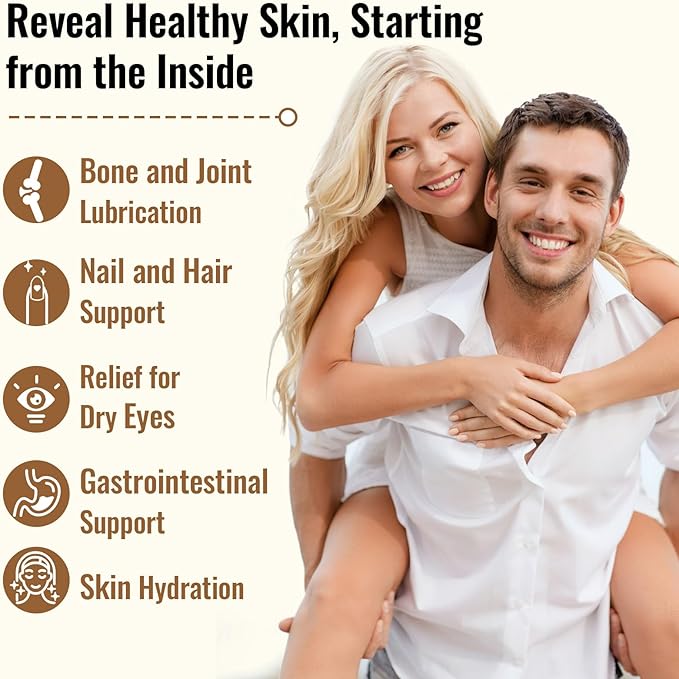 19-in-1 Hyaluronic Acid Capsules - Hylunaric Acid 1200 mg, with Collagen Peptides, Vitamin C, Phytoceramides - for Skin, Eyes, Gastrointestinal, Bones & Joint Lubrication (2 Pack)
