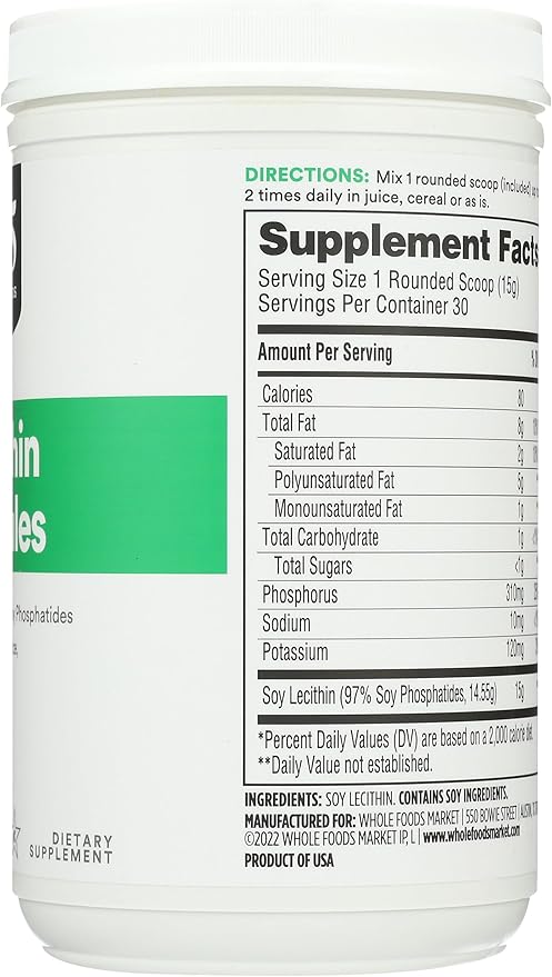 365 by Whole Foods Market, Lecithin Granules, Vegan, 15.9 Ounce