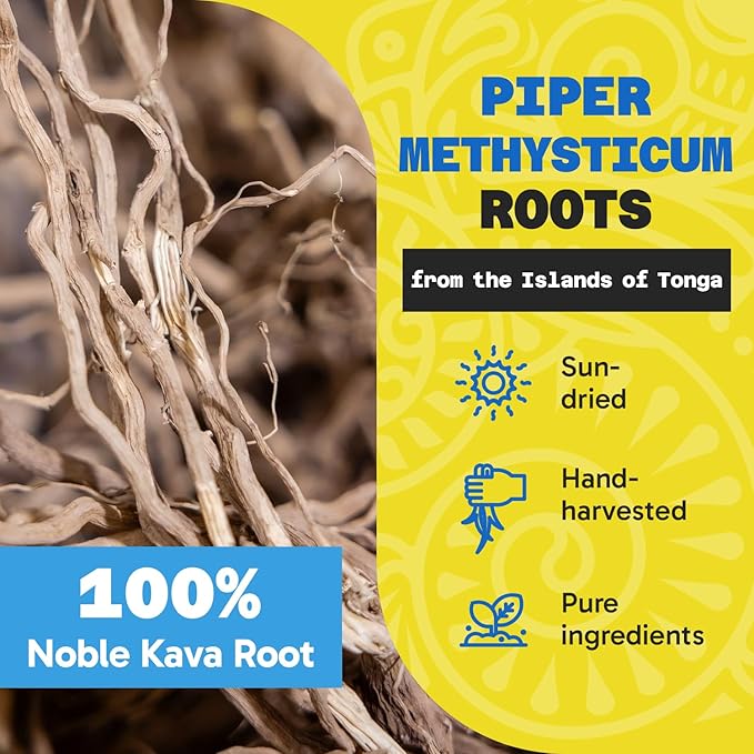 Fiji Vanua Kava-Malo Tonga Kava Drink Powder, Medium Grind Traditional Kava Root Powder, Easy to Prepare Kava Root Powder with Smooth and Creamy Taste, Premium, 8oz