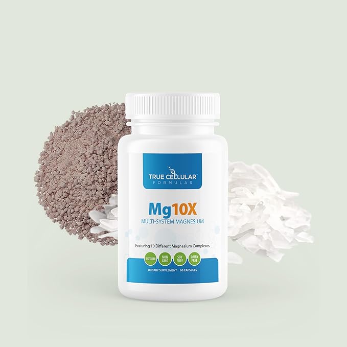 Mg10X Multi-System Magnesium | Supplement to Support Sleep - 60 Capsules | Enhanced Sleep, Immune System & Metabolic Support | Includes Magnesium Glycinate, Citrate and More