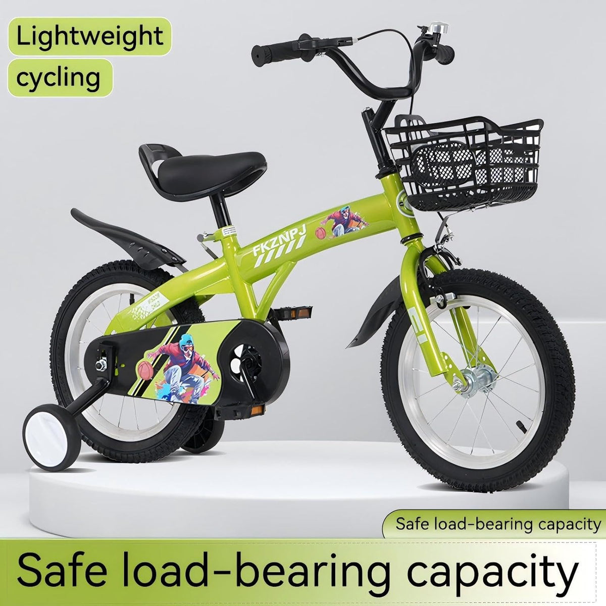 BMX style 16 inch kids' bicycle with adjustable design and training wheels for boys and girls ages 4-7
