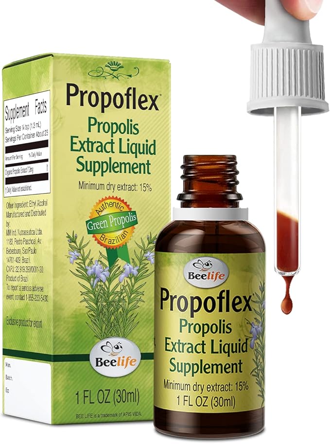 Beelife Brazilian Green Propolis Extract - 15% Extract Bee Propolis Tincture, High Artepillin-C Levels - Natural Antioxidant-Rich Liquid Supplement for Health - Natural Propolis Immune Support, 30ml