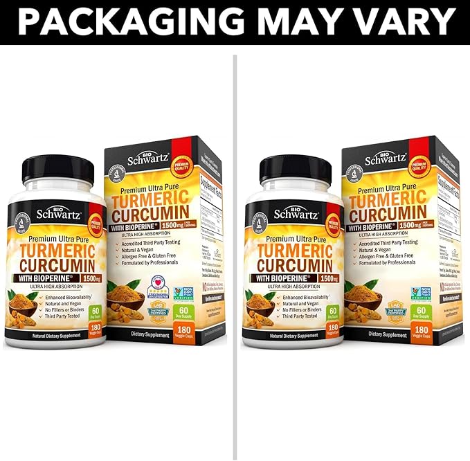 40 Billion CFU Daily Probiotic Supplement (2 Month Supply) Plus Turmeric Curcumin with Black Pepper Extract 1500mg Complex (2 Month Supply)