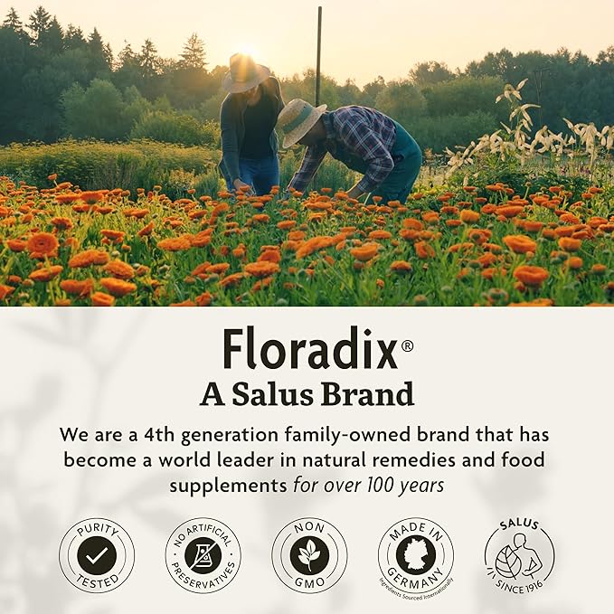 Floradix Magnesium - Liquid Herbal & Mineral Supplement for Bone Support, Digestive Health & More - Vegetarian, Non-GMO - 16.9 fl oz