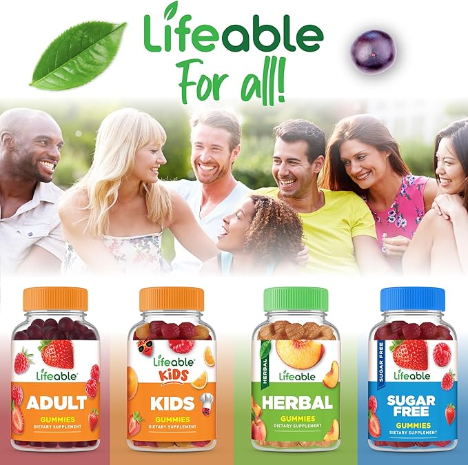 Lifeable Magnesium Gummies for Adults | 900mg Magnesium Citrate Gummies | Vegan Magnesium | for Men and Women | 90 Count