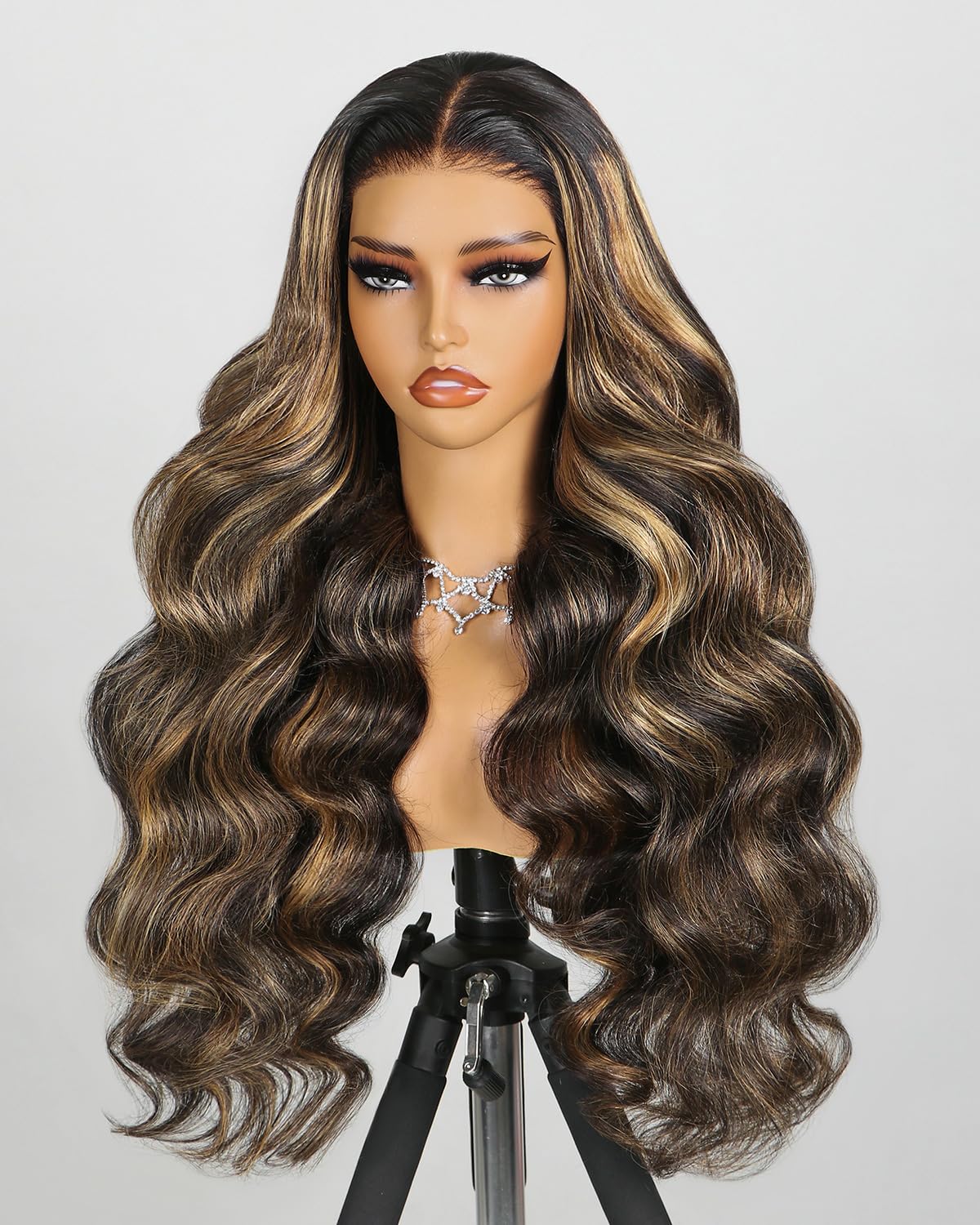 Megalook Balayage Wear And Go Glueless Wigs Human Hair 6X5 Hd Closure Wigs Highlight Body Wave Glueless Wig Real Pre Plucked Pre