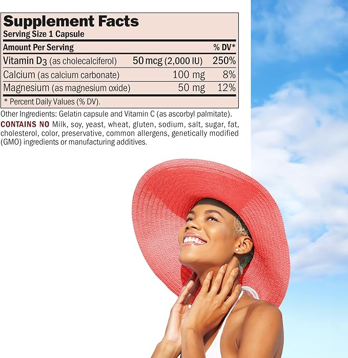 ANDREW LESSMAN Vitamin D3 2000 IU 720 Capsules - High Potency, Essential for Calcium Absorption, Supports Bone Health, Healthy Muscle Function, Immune System, More. Small Easy to Swallow Capsules