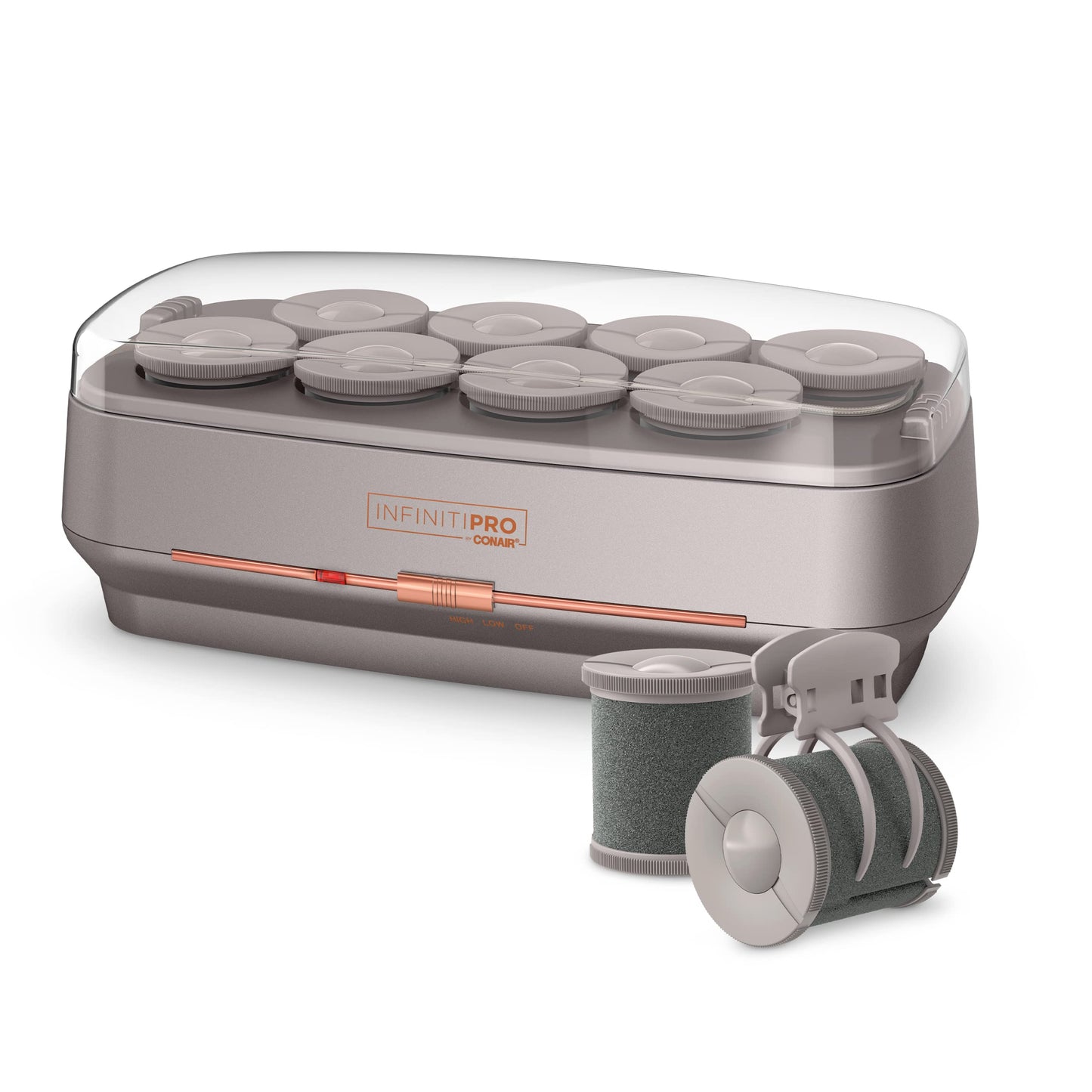 Conair Infinitipro Hot Roller Set With Ionic Generator, Eight 2-Inch Jumbo Rollers Plus Eight 2-Prong Clips