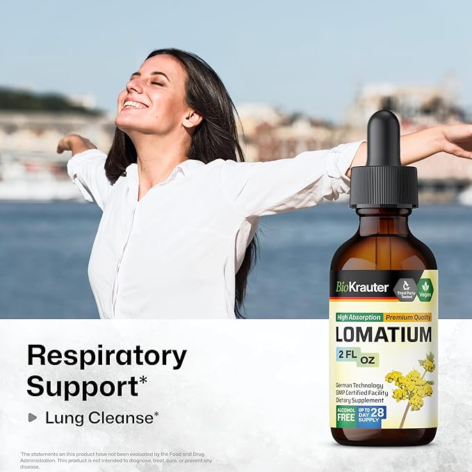 BIO KRAUTER Lomatium Tincture 2 Fl. Oz. & Cordyceps Tincture 4 Fl. Oz.