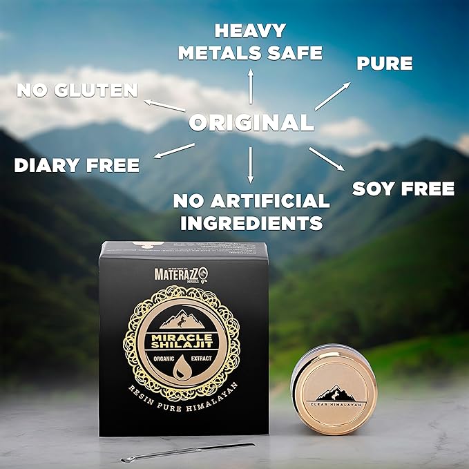 Pure Himalayan Shilajit Resin - Organic Gold Grade Supplement with 85+ Trace Minerals, Fulvic Acid - Supports Vitality & Overall Wellness - 18g (1 Pack) - Ideal for Men & Women