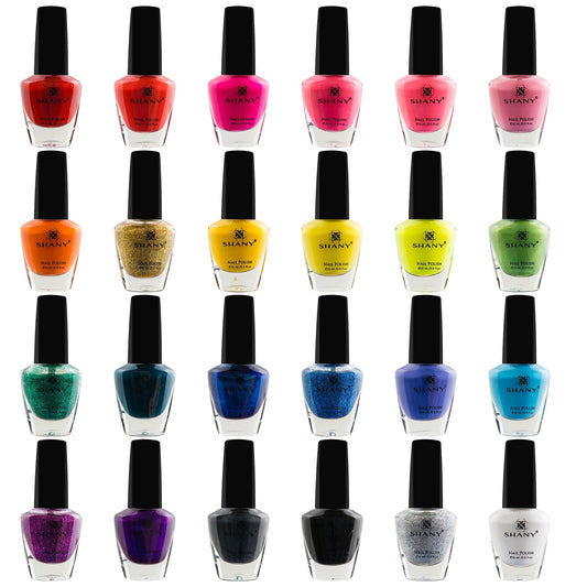 SHANY Cosmopolitan DIY Nail Polish set - Nail Lacquer Quick Dry, Full Size, Vibrant, Colorful, Trendy, Glitter, Glossy, Metallic