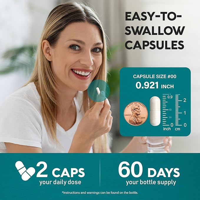 GABA L-Theanine 900 mg - Made in USA - Magnesium | Vitamin B6 - Calm, Sleep, Relaxation & Mood Support - 750 mg Gamma AminoButyric Acid, 150 mg L-Theanine - Non-Habit Forming, Vegan - 120 Capsules