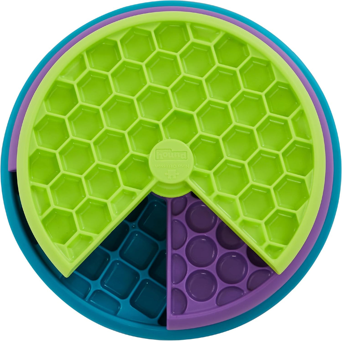 Outward Hound by Nina Ottosson Lick N’ Flip Level 1 Dog Puzzle Toy, Lick Mat & Slow Feeder – Non-Slip Base Beginner Enrichment for Small & Medium Dogs, Holds 1 Cup Wet or Dry Food, 7.4" x 7.4"