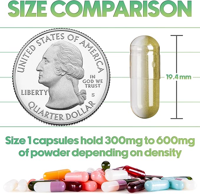 XPRS Nutra Size 1 Empty Capsules - 1000 Count Empty Gelatin Capsules - Pill DIY Capsule Filling - Pure Bovine Pill Gel Caps for Do-It-Yourself Supplements (Pink)