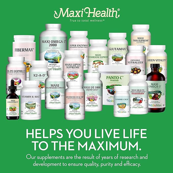 Maxi Health Chewable Calcium Complex - 1000 mg Calcium Supplement w/Vitamin D3 (1000 IU) & Magnesium (400 mg) - Bone, Teeth & Joint Support - 180 Count Chews (Pack of 2)