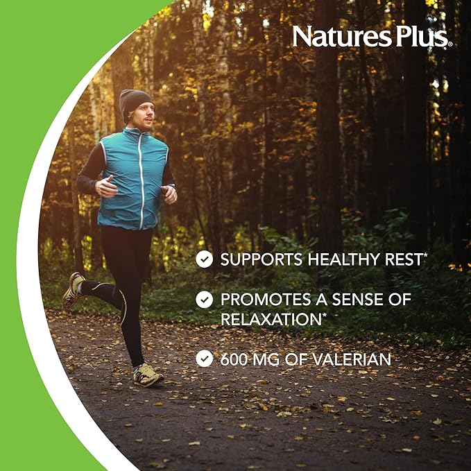 NaturesPlus Herbal Actives Valerian 600mg Extended Release - 30 Tablets - Vegetarian, Gluten Free - 30 Servings